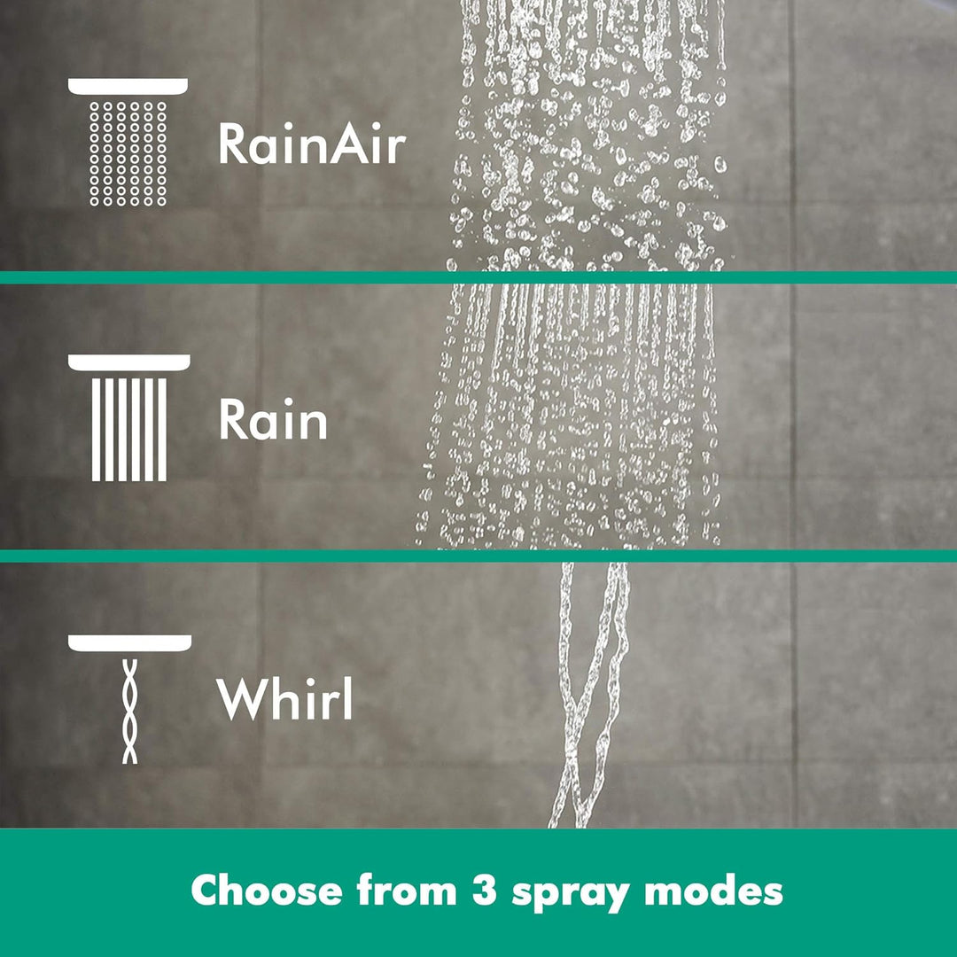 hansgrohe Duschkopf Raindance Select S Handbrause 120 Regendusche, 3 Strahlarten, Mattschwarz Mattsc