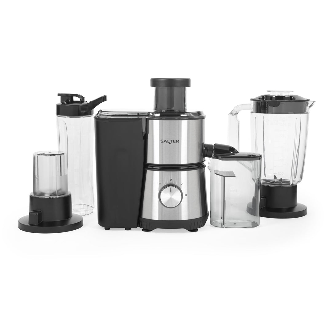 Salter 4-in-1 Entsafter & Mixer – Obstentsafter & Smoothie-Maker, 1L Mixbehälter, inklusive 600ml Sp