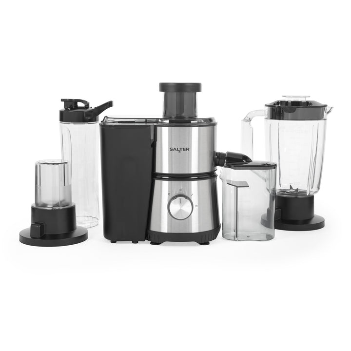 Salter 4-in-1 Entsafter & Mixer – Obstentsafter & Smoothie-Maker, 1L Mixbehälter, inklusive 600ml Sp