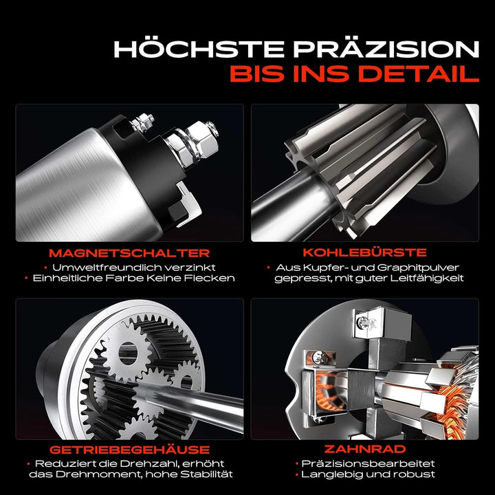 Frankberg 1x Anlasser Motor Anlasser 1,7 KW Kompatibel mit Golf VI Variant AJ5 2.0L 2009-2013 Oct.av