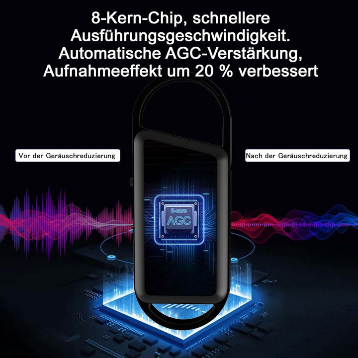 64G Diktiergerät Mini,Aufnahmegerät Spionage,Spion abhörgerät,Spion digital Voice Recorder Schlüssel