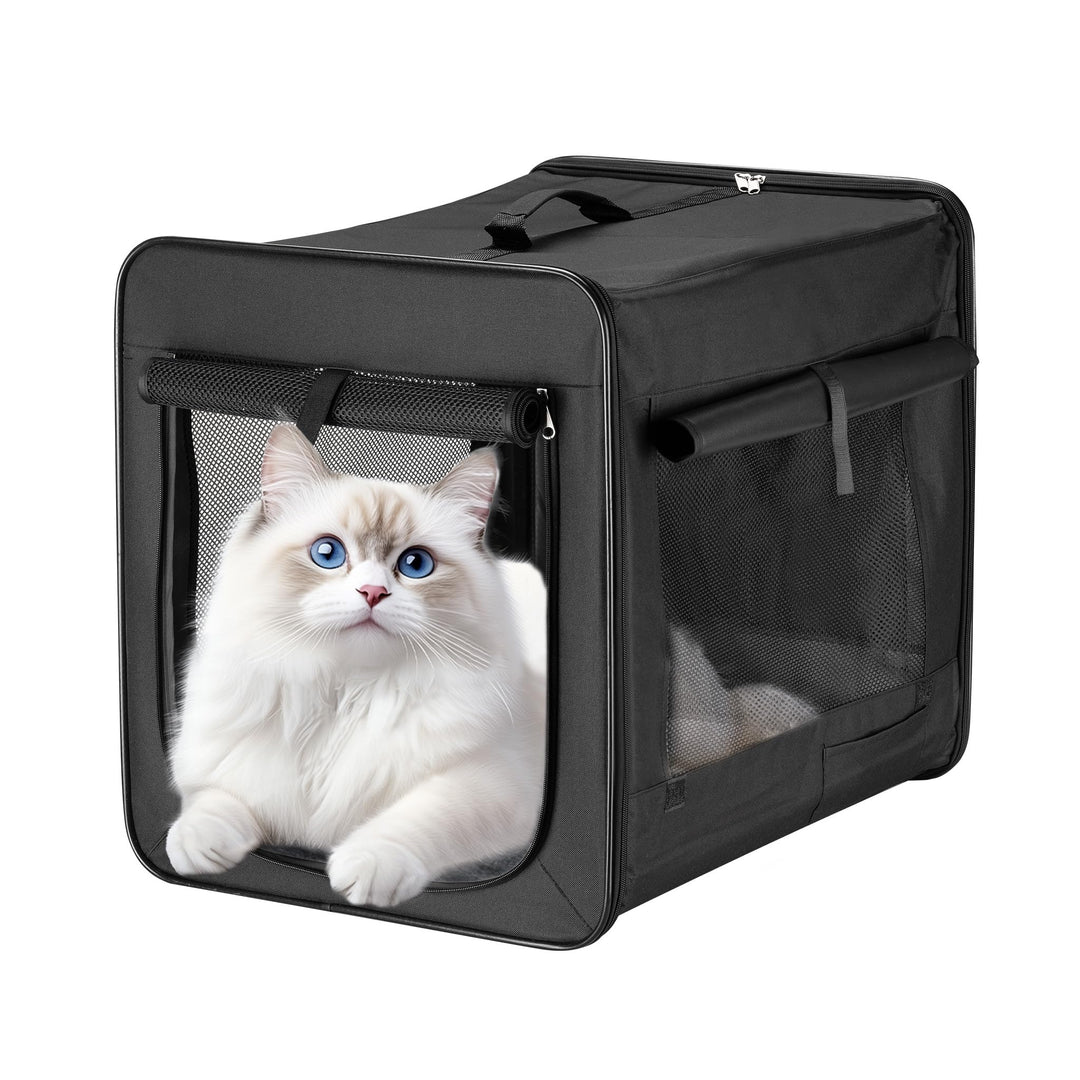 Fudajo Faltbare Transportbox für Hunde, Katzen S (42x36x41 cm), robust, leicht, sicher, Hundebox mit