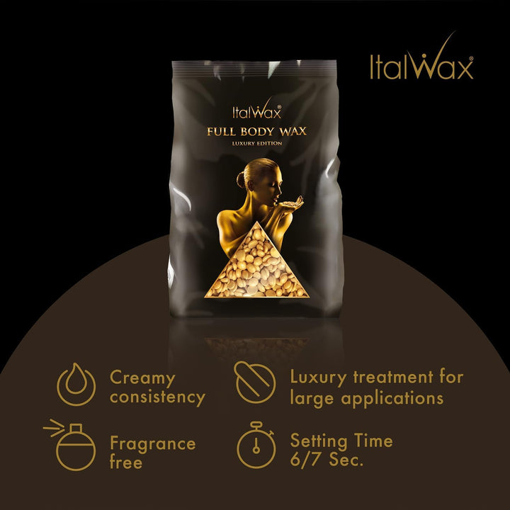 Italwax Luxury Full Body – 1Kg - Waxing Perlen für Haarentfernung - Synthetische Formulierung ideal