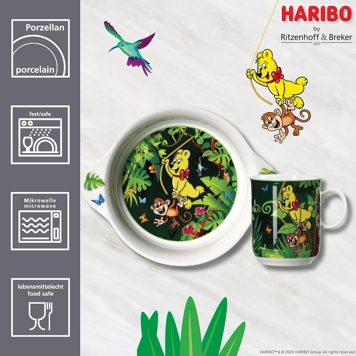 Kindergeschirr-Set HARIBO Jungle | 2-teilig | grün, Jungle