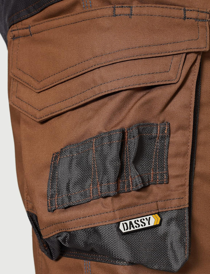 DASSY® Bilbao DASSY® Bilbao Warnschutz Weste - Grösse XS - NEONROT/ZEMENTGRAU 28W Lehmbraun/Anthrazi