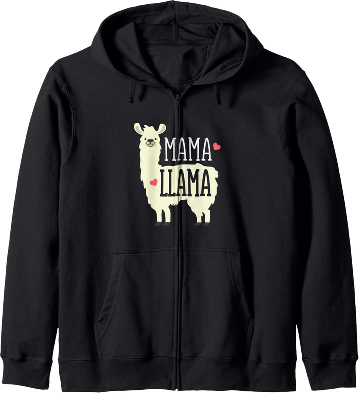 Cute Mama Llama Family Zoo Trip Kapuzenjacke