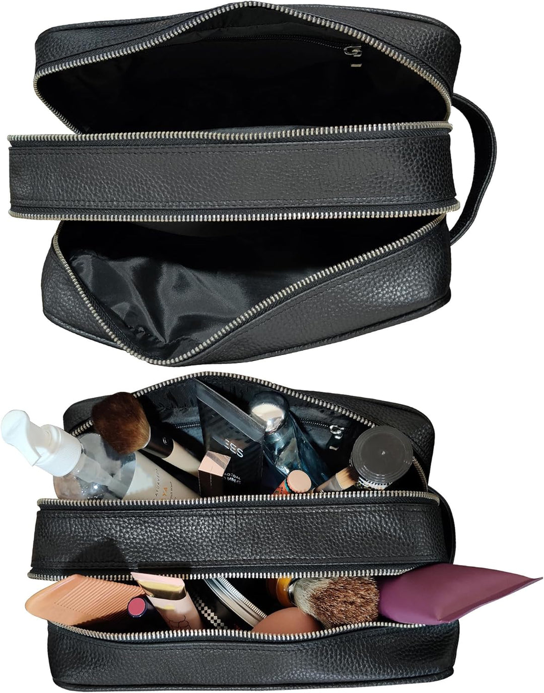 Rustic Town kulturtasche kulturbeutel Leder | Leather Toiletry Bag wash Bag | Leder Kosmetiktasche W