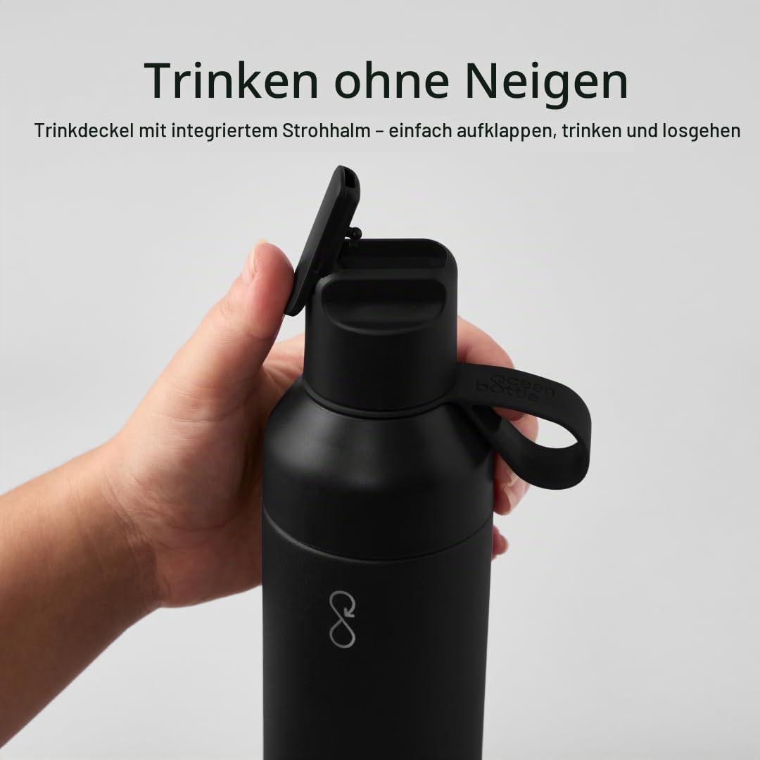 Ocean Bottle - Go Wasserflasche aus recyceltem Edelstahl - umweltfreundlich & wiederverwendbar - Pec