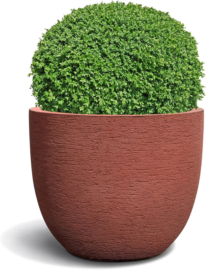 ESCHBACH® Pflanzkübel Egg Pot 40 Rosso Rot Rund * 36 x 36 x 31 cm * 10 Jahre Garantie 36x36x31, 36x3