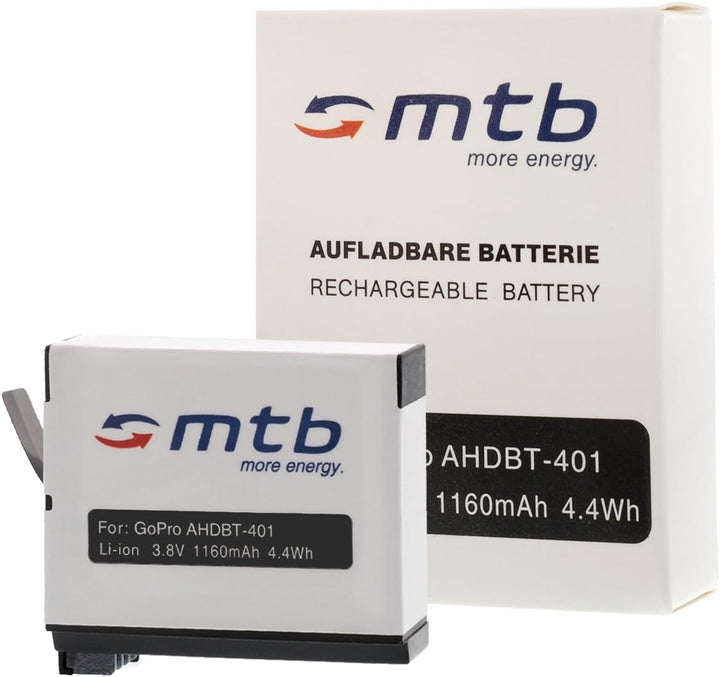 4X Akku (1160 mAh) + Ladegerät (Netz, KFZ) für GoPro Hero4 Hero 4 Black, Silver Edition