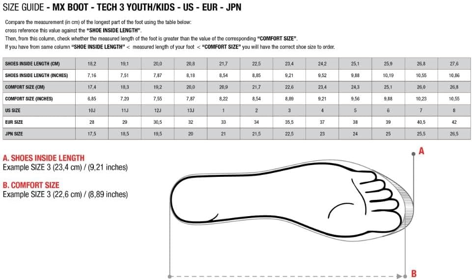 Alpinestars Tech 3S Jugend Motocross Stiefel, schwarz/weiss, 38