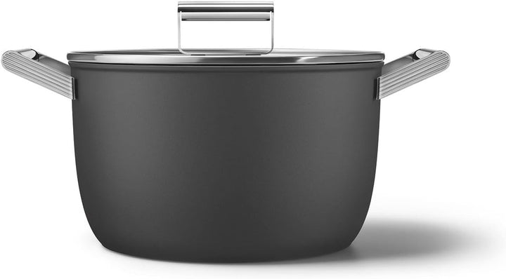 SMEG, Antihaft-Bräter CKFC2611BLM, Durchmesser 26 cm, Seitengriffe aus Edelstahl, für alle Herdarten