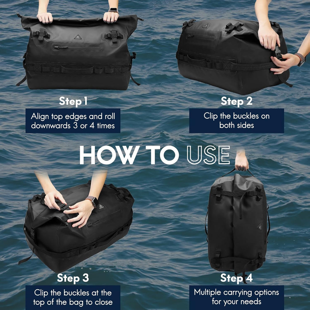 Haimont wasserdichter Rucksack, vielseitig wasserdicht Tasche, Dry Bag komfortabel, RollTop, Strand,