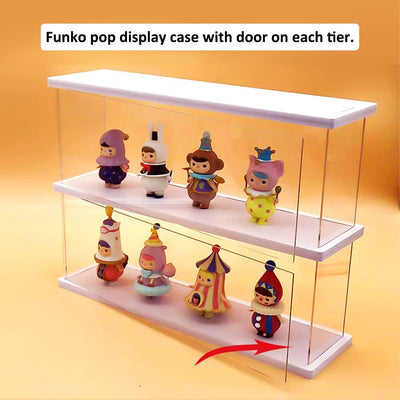 Joody Vitrine aus Acryl, 2 Ebenen, Plexiglas-Box, Vitrine mit Tür für Pop-Figur, Minifigur, Sammelsp