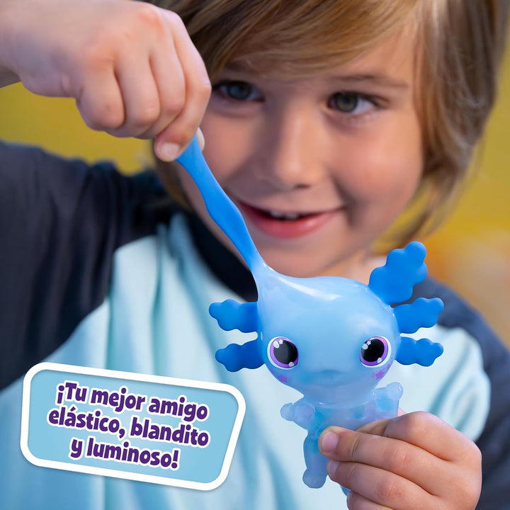 Bizak Animagic Axolotl Elektronisches und Luminisches Haustier, Blau, ab 4 Jahren, Sensorisches Spie