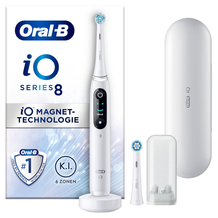 Oral-B iO Series 8 Elektrische Zahnbürste/Electric Toothbrush, 2 Aufsteckbürsten, 6 Putzmodi für Zah
