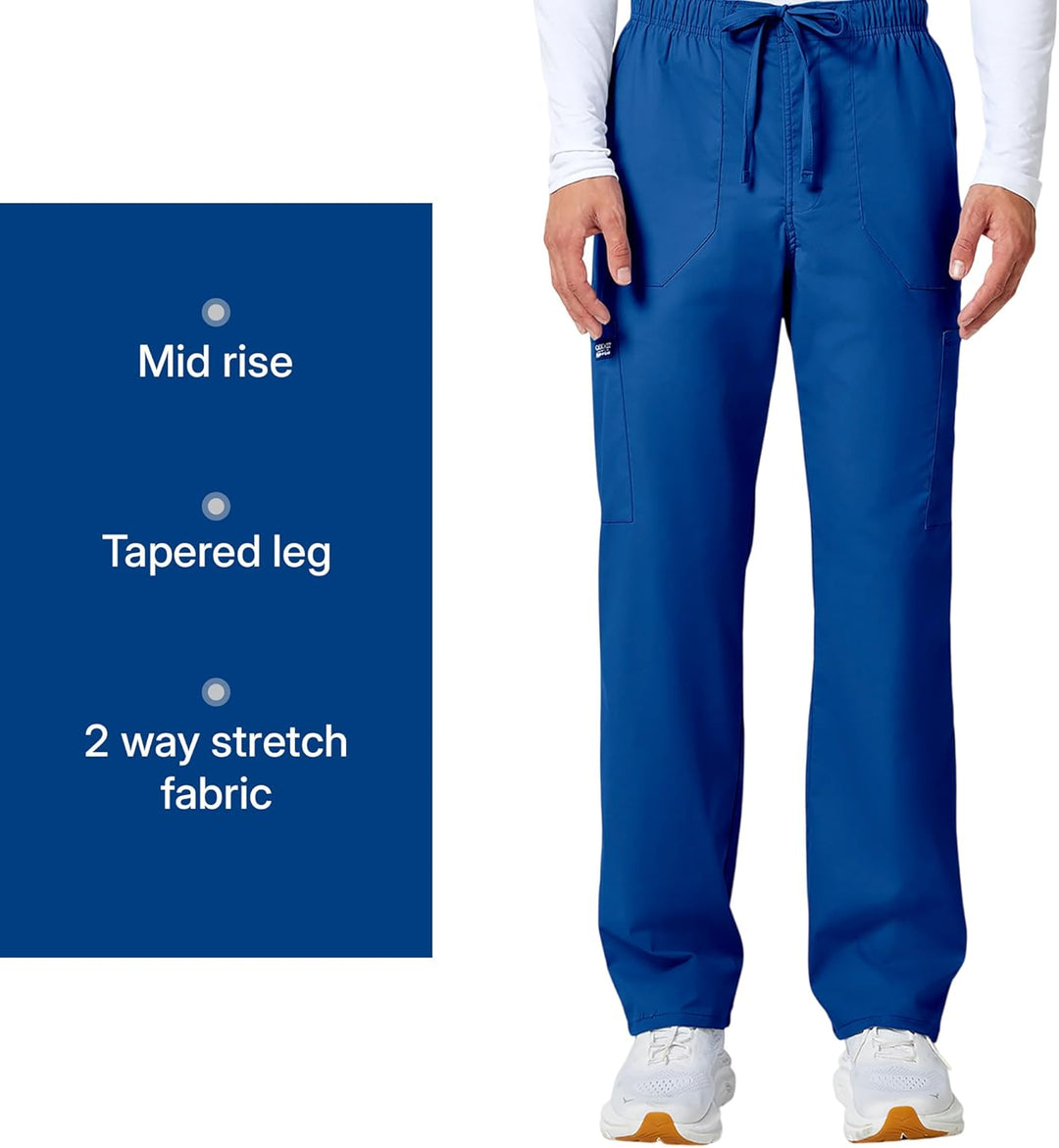 Workwear Professionals Men Scrubs Pant Tapered Leg Fly Front Cargo WW190 XS Kurz Königlich (Royal),