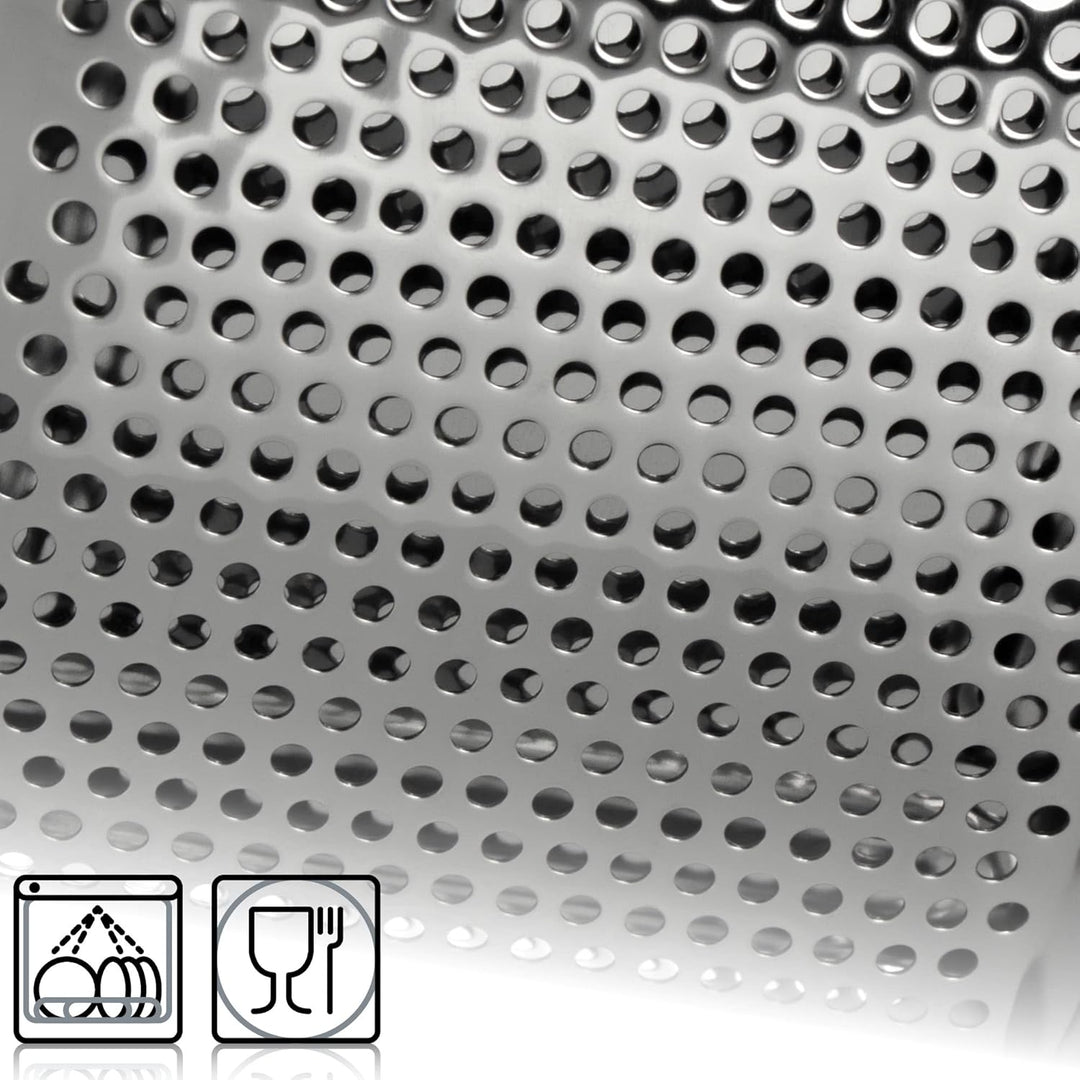 com-four® 2x Kartoffelpresse aus rostfreiem Edelstahl, spülmaschinengeeignet - Spätzlepresse - Spagh