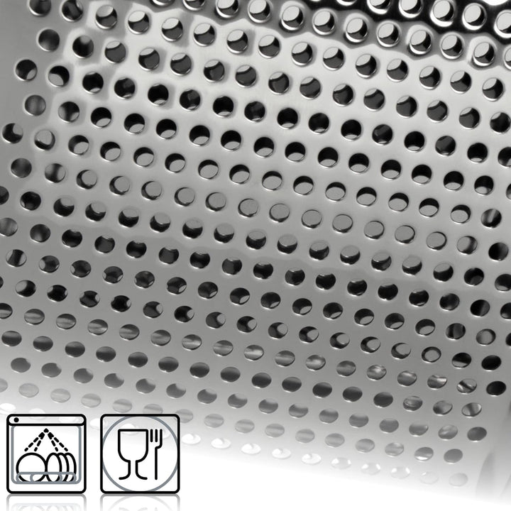 com-four® 2x Kartoffelpresse aus rostfreiem Edelstahl, spülmaschinengeeignet - Spätzlepresse - Spagh