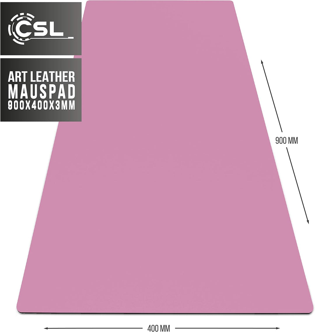CSL XXL Speed Gaming Mauspad Titanwolf 900 x 400mm, Premium PU-Leder XXL Mousepad, Tischunterlage La