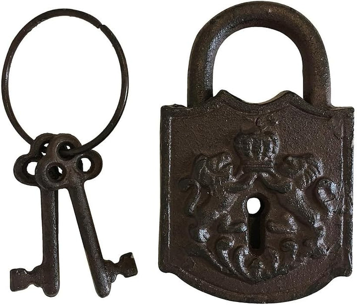 Deko Vorhängeschloss Nostalgie Schloss mit 2 Schlüssel Gusseisen Antik-Stil