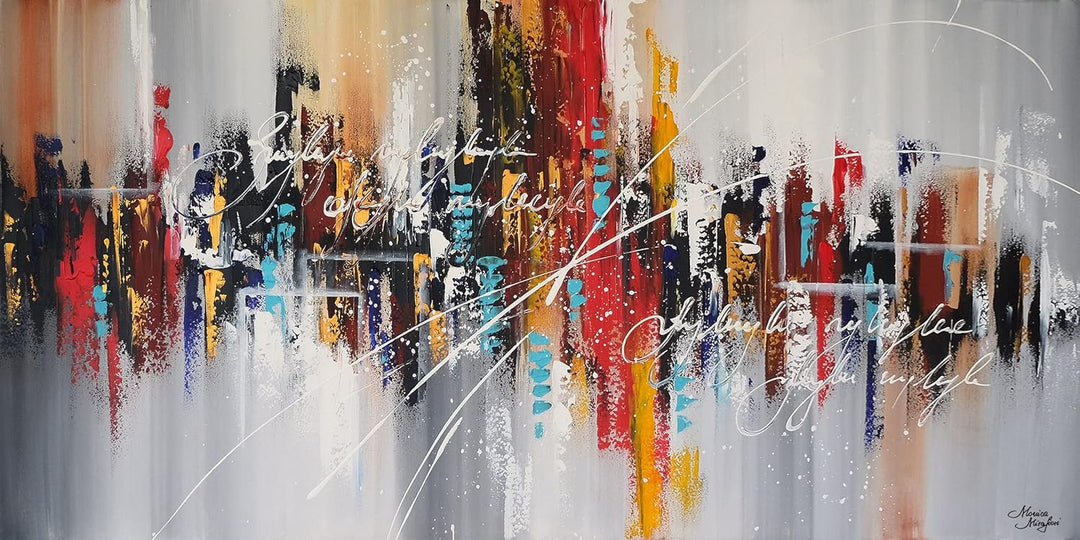 Monica Mirafiori I 100% HANDGEMALT I Gemälde Terracotta 100x50cm | Gemälde Handgemalt | Acrylgemälde