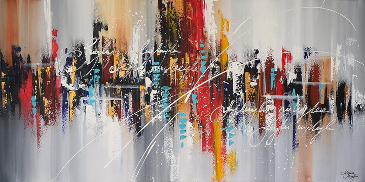 Monica Mirafiori I 100% HANDGEMALT I Gemälde Terracotta 100x50cm | Gemälde Handgemalt | Acrylgemälde