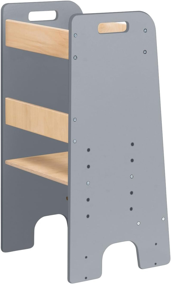 Lernturm ab 1 Jahr, höhenverstellbar mit 5 Ebenen, belastbar bis 110kg - Montessori Learning Tower (