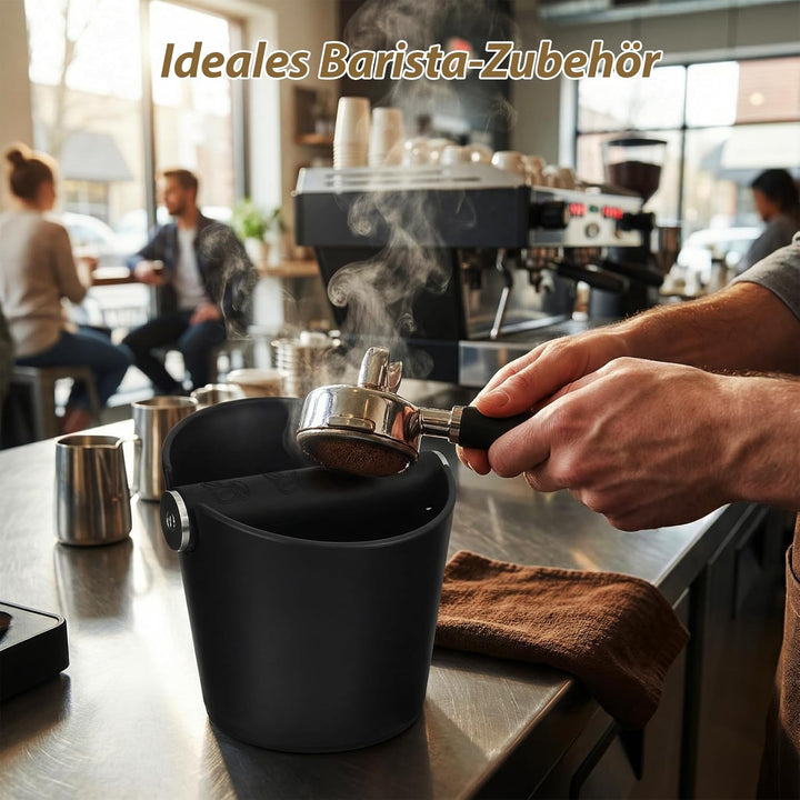 Abklopfbehälter für Siebträger Espresso Abklopfbehälter Knock Box Kaffeesatz Behälter mit Abnehmbare