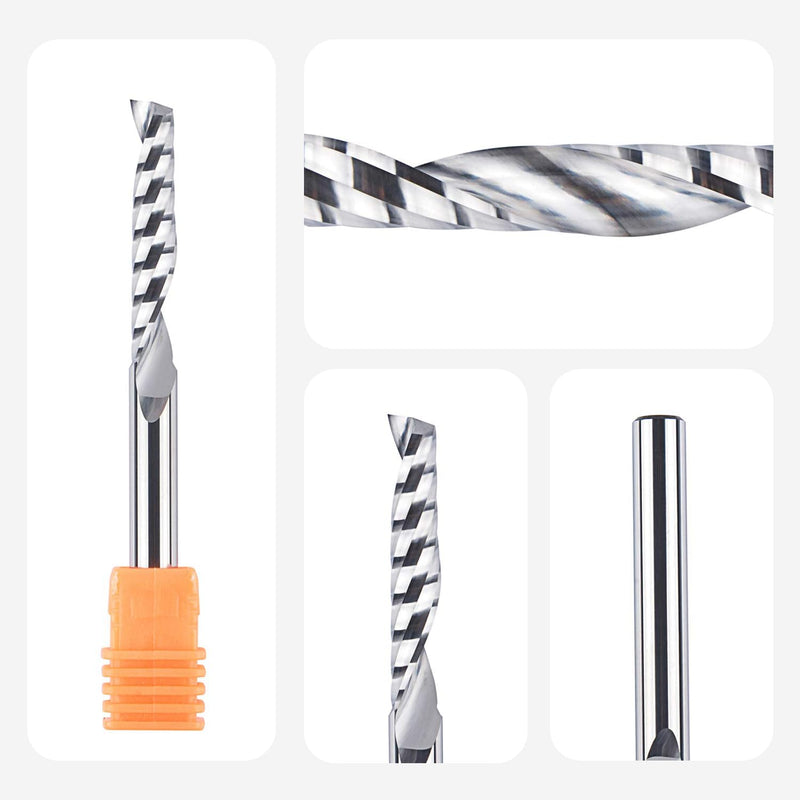 SpeTool Alu Fräser 6mm Schaft Fräser Aluminium Einschneider Fräser 32mm Schnittlänge VHM Fräser Scha