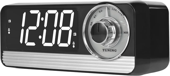 Silva Schneider TR 1970 D – Retro Tischradio mit FM, grossem LED-Display (dimmbar), Doppelalarm, Sch