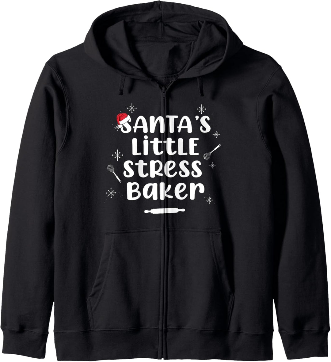 SANTA'S LITTLE STRESS BAKER! Bäcker Kuchen Weihnachts Meme Kapuzenjacke