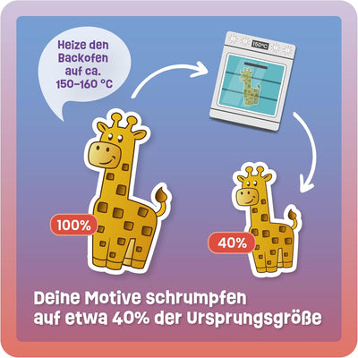 Smowo® 40 Stück Schrumpffolien transparent - schrumpfende Plastikfolien zum basteln - A4 schrumpffol