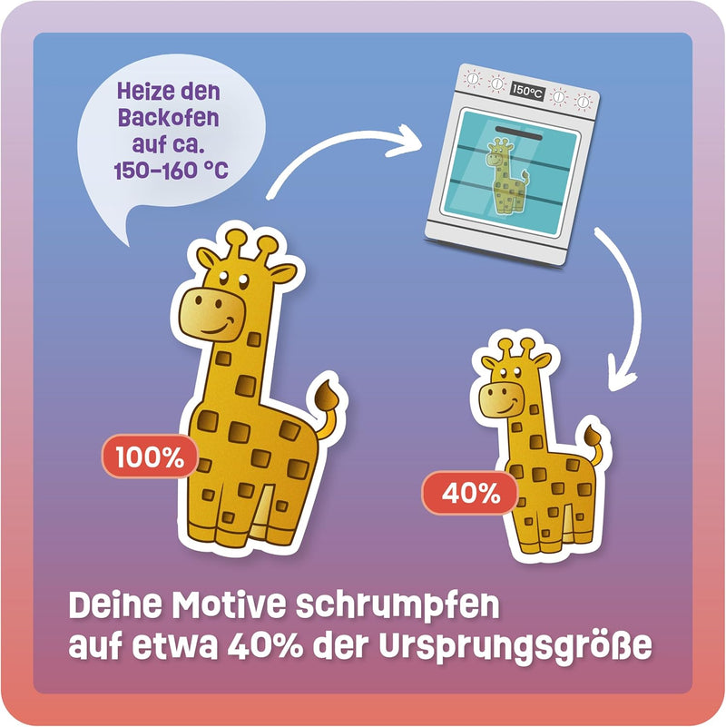 Smowo® 40 Stück Schrumpffolien transparent - schrumpfende Plastikfolien zum basteln - A4 schrumpffol