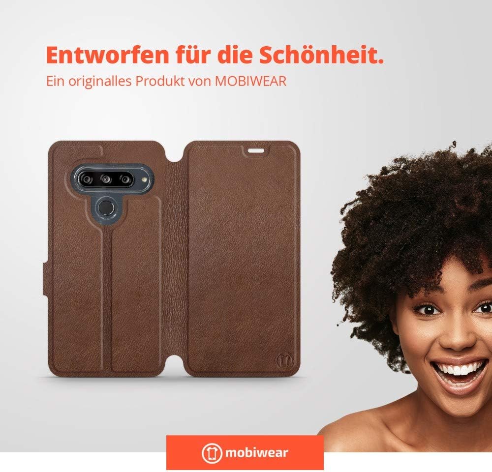 Mobiwear | Echt Lederhülle | Kompatibel mit LG G8s ThinQ, Made in EU handyhülle, Slim Leather Case,