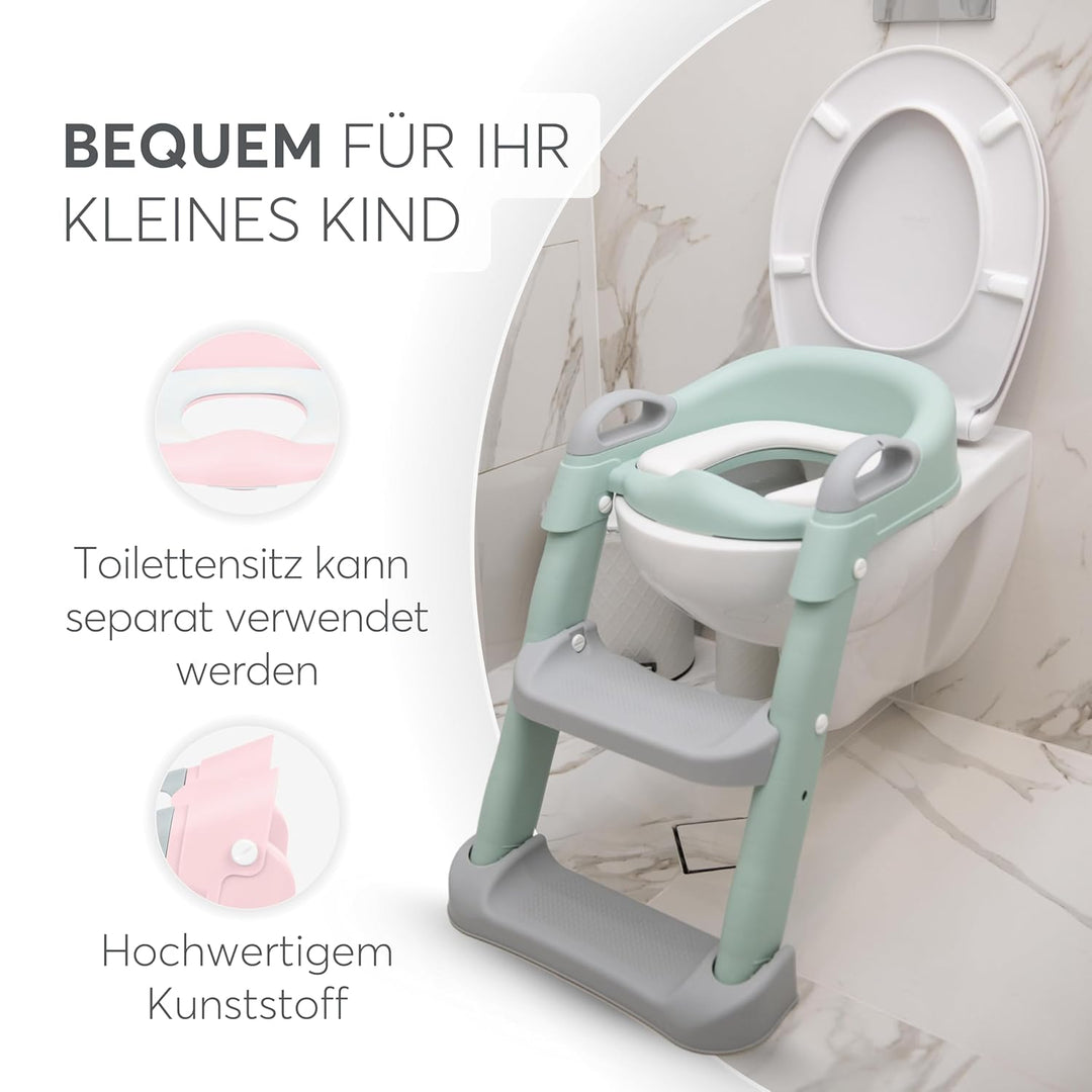 KikkaBoo Toilettensitz für Kinder mit Treppe LEA, Toilettentrainer, Zusammenklappbar & einstellbar,