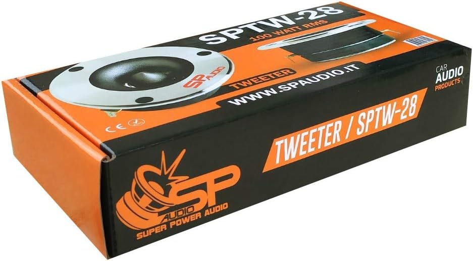 SP 2 Tweeter Audio SPTW28 Ultra Slim 100 watt rms und 200 watt max mit 9,40 cm Durchmesser und 107 d