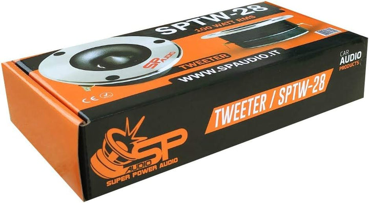 SP 2 Tweeter Audio SPTW28 Ultra Slim 100 watt rms und 200 watt max mit 9,40 cm Durchmesser und 107 d