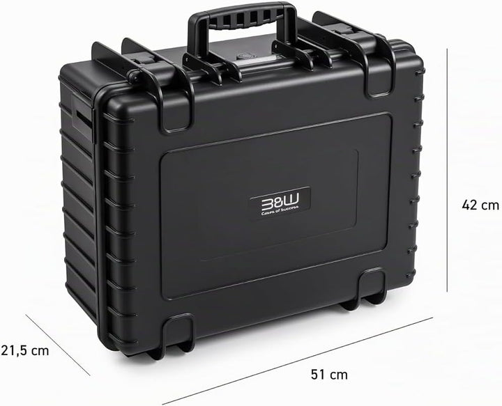 B&amp;W Transportkoffer Outdoor - Typ 6000 Schwarz - mit variabler Facheinteilung - wasserdicht nach IP6
