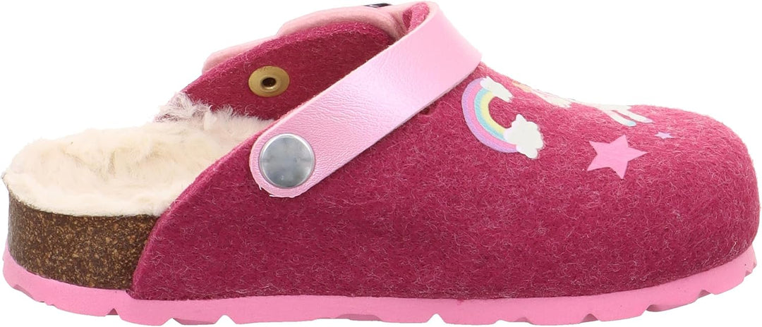 Superfit Mädchen Fussbettpantoffel Hausschuh 34 EU Pink 5510, 34 EU Pink 5510