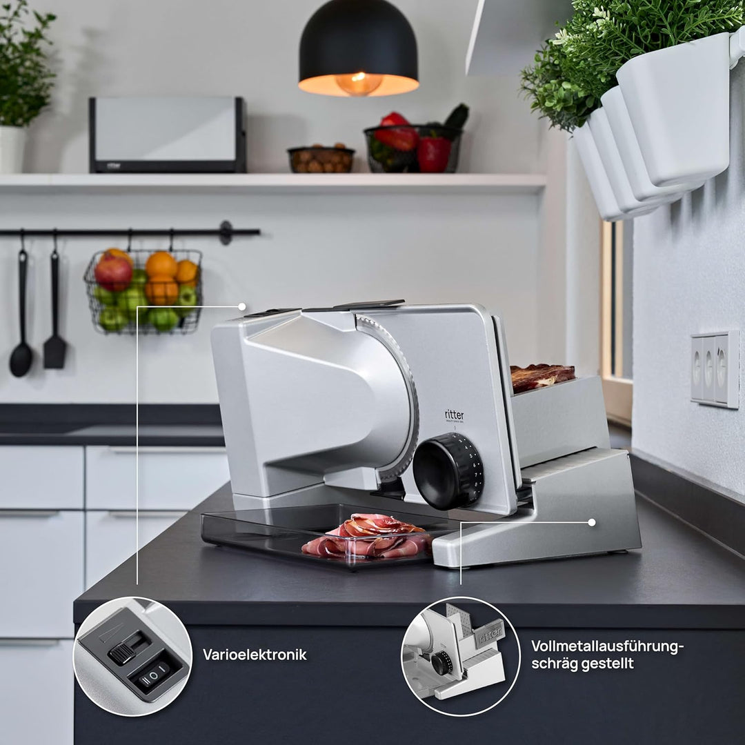 ritter Allesschneider serano 7 Duo Plus, elektrischer Allesschneider mit Gleichstrommotor, made in G