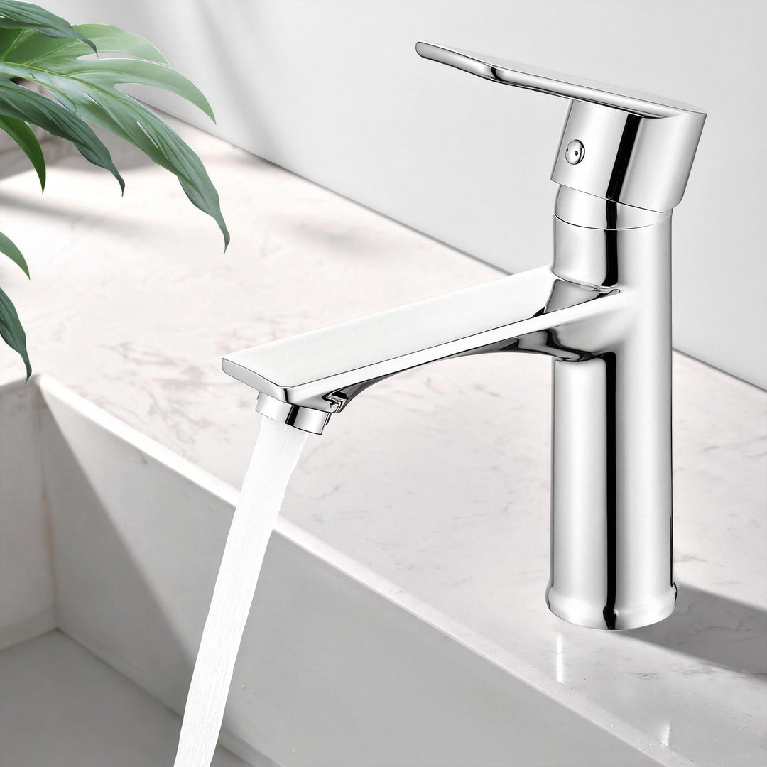 HOMELODY Wasserhahn Bad Chrom Waschtischarmatur Bad Armatur Mischbatterie Waschbeckenarmatur Einhebe