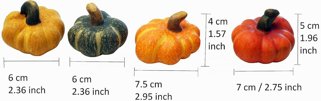 khevga Herbstdeko Zierkürbis Deko-Kürbisse aus Terracotta 12er Set