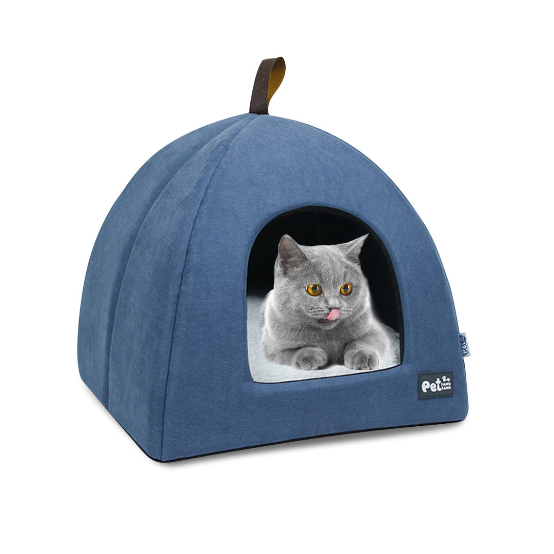 PETCUTE Katzenhöhle für grosse Katzen,Waschbar Katzenbett Katzenzelt Katzenkorb für Katzen und Hunde