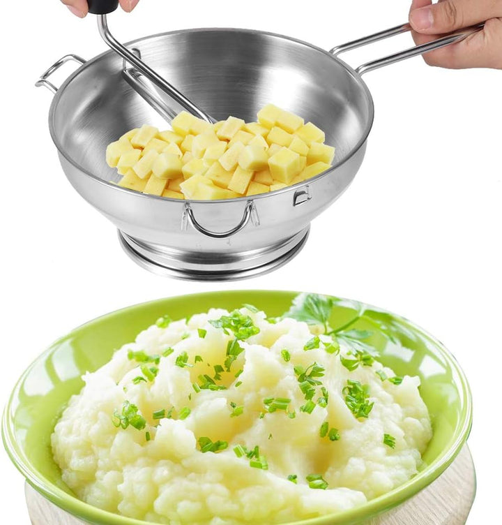 Multifunktionaler Manueller Lebensmittelmixer, Salat-Gemüse-Obst-Mixer aus Edelstahl, Einfach zu Bed