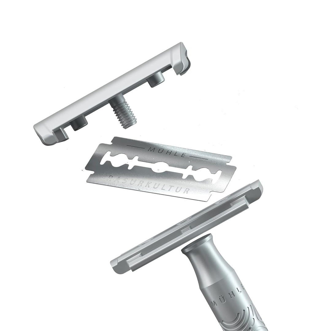 MÜHLE Companion Rasierhobel - Unisex Sicherheitsrasierer - mit moosfarbener Kordel - nachhaltige Ras