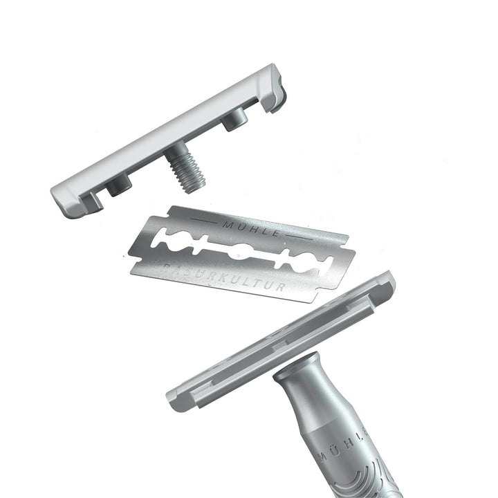 MÜHLE Companion Rasierhobel - Unisex Sicherheitsrasierer - mit moosfarbener Kordel - nachhaltige Ras