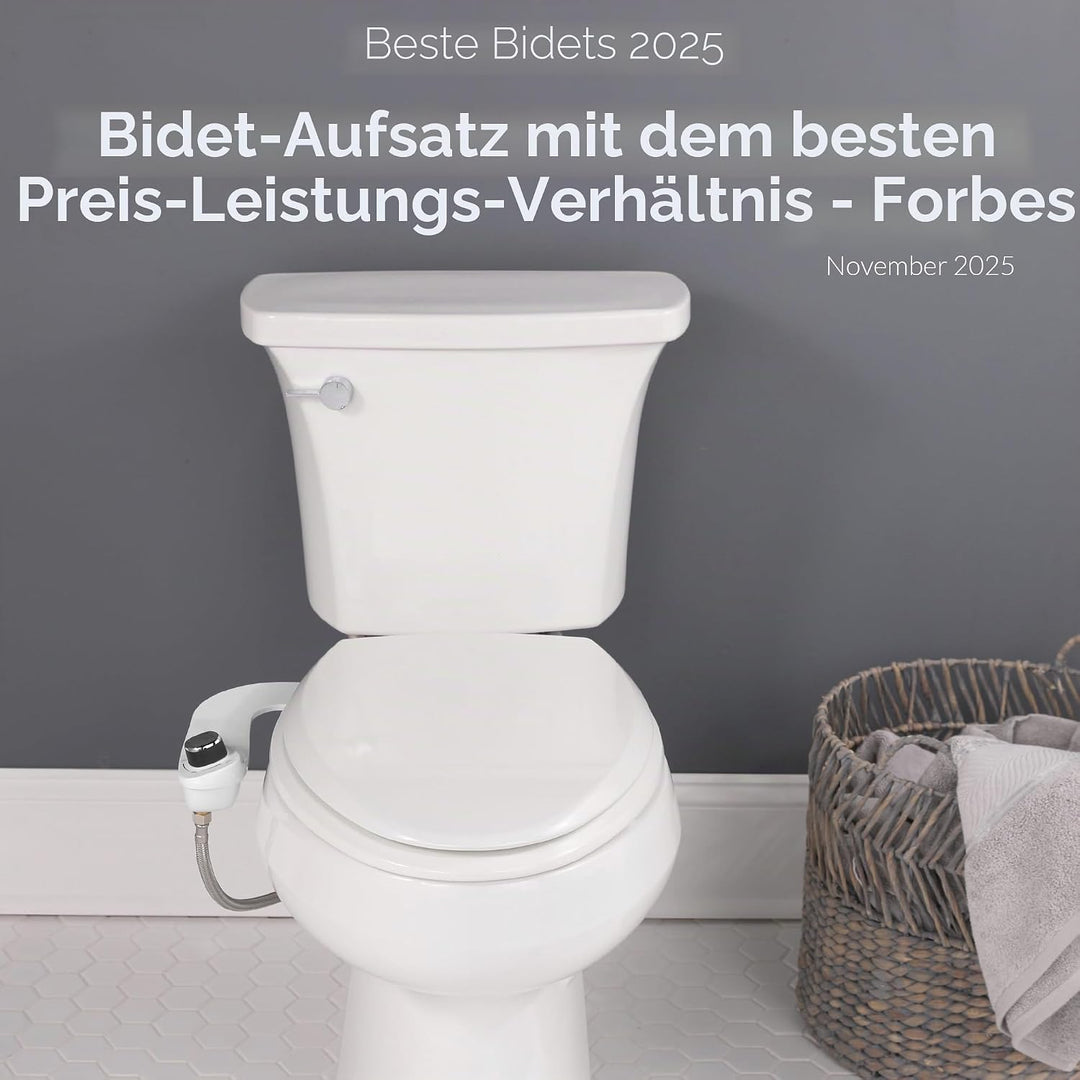 Bio Bidet, schmaler Rand, universelle Passform, nicht elektrisch, Bidet-WC-Aufsatz 1 Pack Komfort-Ko
