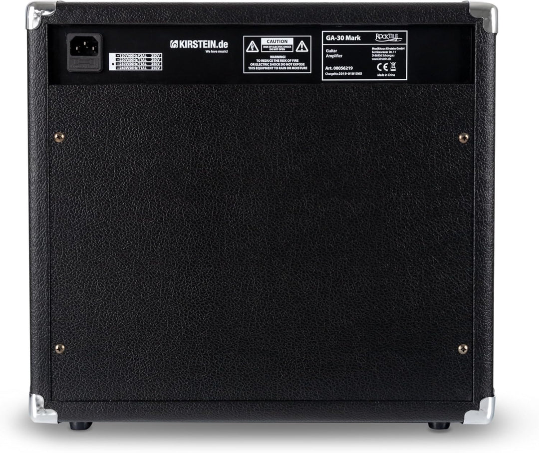 Rocktile GA-30 Mark Gitarrenverstärker (30 Watt Gitarrencombo, 2 Kanäle (Clean/Drive), 8" Speaker, m