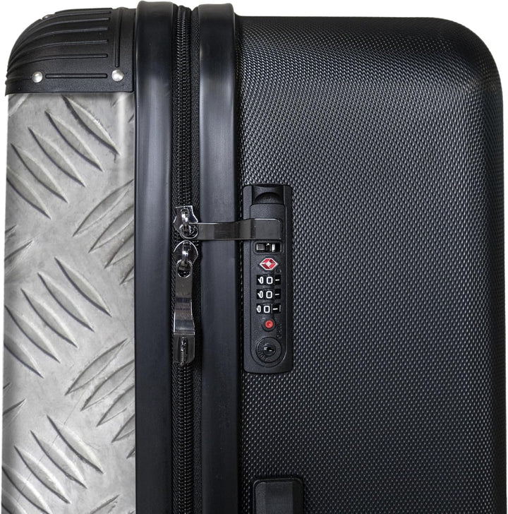 NoBoringSuitcases.com® Koffer XL Gross 77x51.5x28 cm Hartschale Reisekoffer 4 Rollen Leicht Koffer T